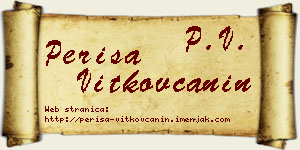 Periša Vitkovčanin vizit kartica